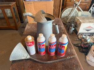 lot 180 image: Fuel Treatment, Oil Can & Funnel
