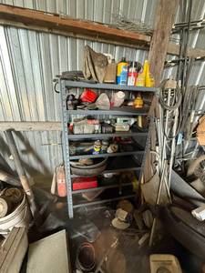lot 216 image: Shelving Unit & Contents
