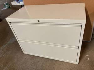 lot 132 image: Tan Lateral File Cabinet