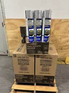 EVERBILT Lot of 6 Cases of- 24 in. x 10 ft. Double Reflective Insulation Radiant Barrier (12 rolls per case for a total of 72 rolls)