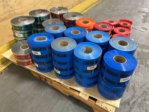 Pallet of Various Rolls of Caution Tape