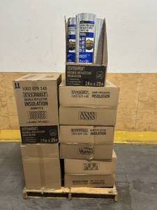 lot 6 image: EVERBILT Lot of 47 Rolls of- 24 in. x 25 ft. Double Reflective Insulation Radiant Barrier Staple Tab