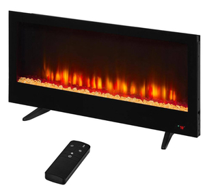 lot 8 image: HOME DECORATORS COLLECTION 42 in. Wall Mount Electric Fireplace in Black