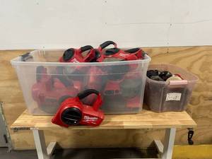 lot 9 image: MILWAUKEE Lot of 13- Compact Vacuum Canisters Model 0940-20 with Extra Parts (Tool Only) (No Attachments)