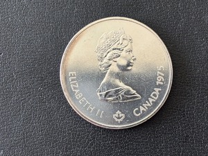 lot 46 image: 1975 .925 Silver $10 Dollar Canada Olympiad Coin 48.6 Grams