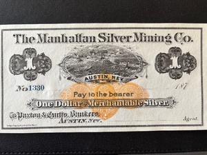 lot 57 image: Manhattan Silver Mining Company Note