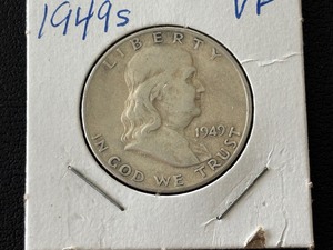 lot 14 image: 1949-S Franklin Half Dollar