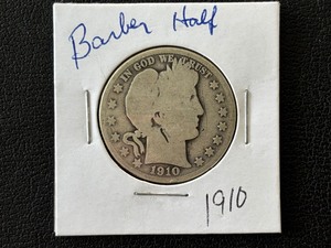 1910 Barber Half Dollar Only 418,000 Minted