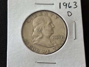 lot 38 image: 1963-D Franklin Half Dollar