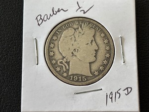 lot 40 image: 1915-D Barber Half Dollar