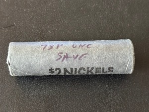 lot 120 image: 1973 Uncirculated Nickel Roll