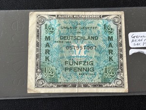 lot 91 image: German Military Payment Certificate