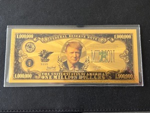 lot 82 image: 24K Gold Trump $1,000,000 Dollar Note