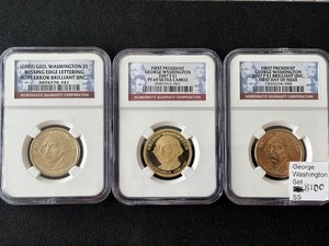 lot 5 image: 2007 Washington Dollar Set Error, Proof, Uncirculated NGC