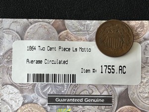lot 11 image: 1864 2 Cents