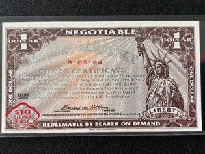 lot 37 image: Liberty Currency Warehouse Receipt