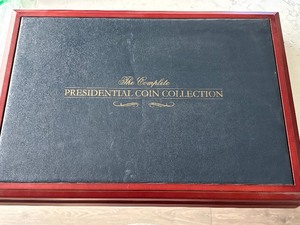 lot 120 image: Presidential Dollar Coin Collection Box and 4 Coins