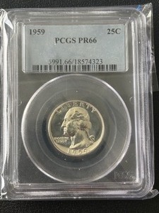 lot 54 image: 1959 Washington Quarter Proof PCGS PR66