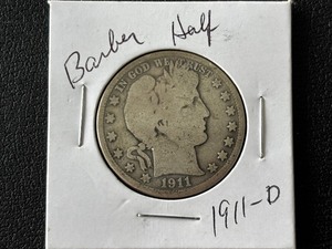lot 59 image: 1911-D Barber Half Dollar 695,080 Minted