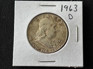 lot 63 image: 1963-D Franklin Half Dollar
