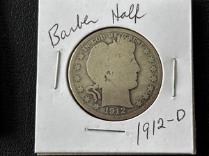 lot 69 image: 1912-D Barber Half Dollar