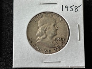 lot 70 image: 1958 Franklin Half Dollar