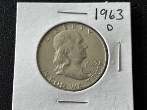 lot 74 image: 1963-D Franklin Half Dollar