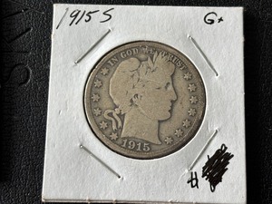 lot 75 image: 1915-S Barber Half Dollar