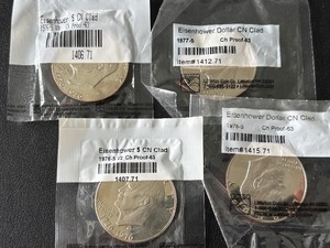 lot 85 image: Eisenhower Dollar Proofs