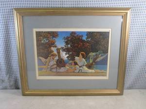 lot 152 image: (A-4) Vintage Framed Maxfield Parri...
