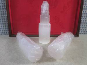 lot 157 image: (EC1) 3 - 6 Raw Selenite Towers...