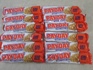 lot 222 image: (B-2) 12 King Size Pay Day Candy Ba...