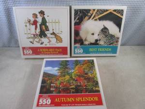 lot 84 image: (CS) 3 New 550 Piece Puzzles - Seal...