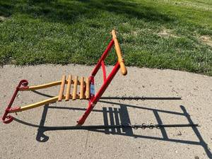 Vintage Viking Imports Wooden Kick Sled from Norway