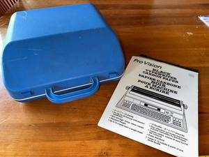 lot 38S image: Underwood 378 Vintage Manual Typewriter with Blue Case and Carbon Paper