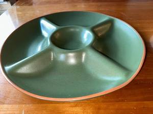 lot 41S image: Casa Verde Terra Cotta Tableware Divided Serving Tray