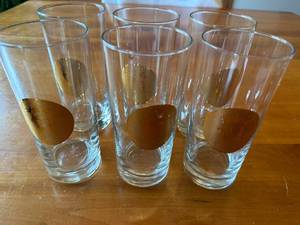 lot 60S image: Set of 6 Statue of Liberty Centennial Glasses with Gold Emblem