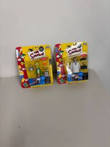 lot 32G image: Set of 2 The Simpsons Action Figures - Dr. Hibbert & Professor Frink