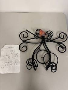 lot 42G image: Garden Angel Plate Wick Wire Holder with 2 Pots