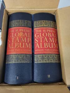 lot 71G image: The Supreme Global Stamp Album Volumes I & II by Minkus Publications