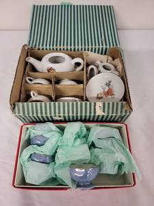 lot 80G image: Vintage Porcelain Childrens Tea Set with Silesia and Japan Markings