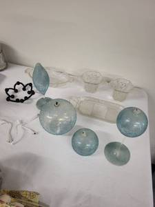 lot 88G image: Assorted Decorative Glassware and Candleholder Collection