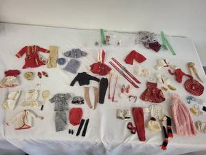lot 108G image: Vintage Barbie Clothing Collection with Accessories