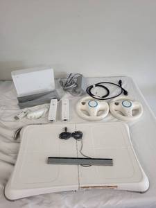 lot 126G image: Nintendo Wii Console Bundle with Controllers and Accessories