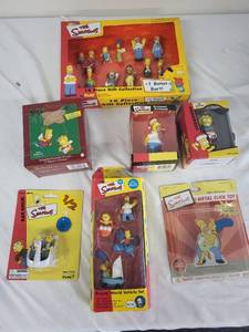 lot 133G image: Collection of The Simpsons Toys and Ornaments - 10-Piece Gift Set, Figures, and More