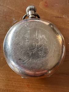 lot 138G image: Antique Dueber Hunter Pocket Watch with Crescent Watch Case
