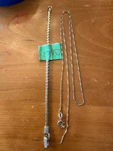 lot 143G image: Vintage Coro Bracelet and Sterling Silver Necklace Set