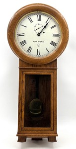 Antique Vintage Seth Thomas Regulator Wall Clock with Pendulum