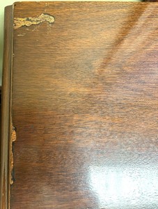 Vintage Wooden Credenza with Brass Handles