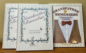 lot 35 image: Set of 3 Memoir Books for Grandchildren Grandfather and Grandmother Remembers - NEW